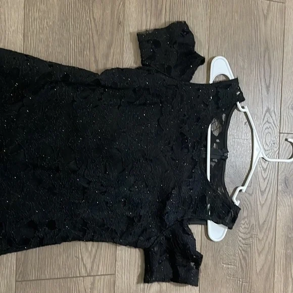 En Focus Studio Women's Black Lace Textured dress size 4 - Picture 2 of 9